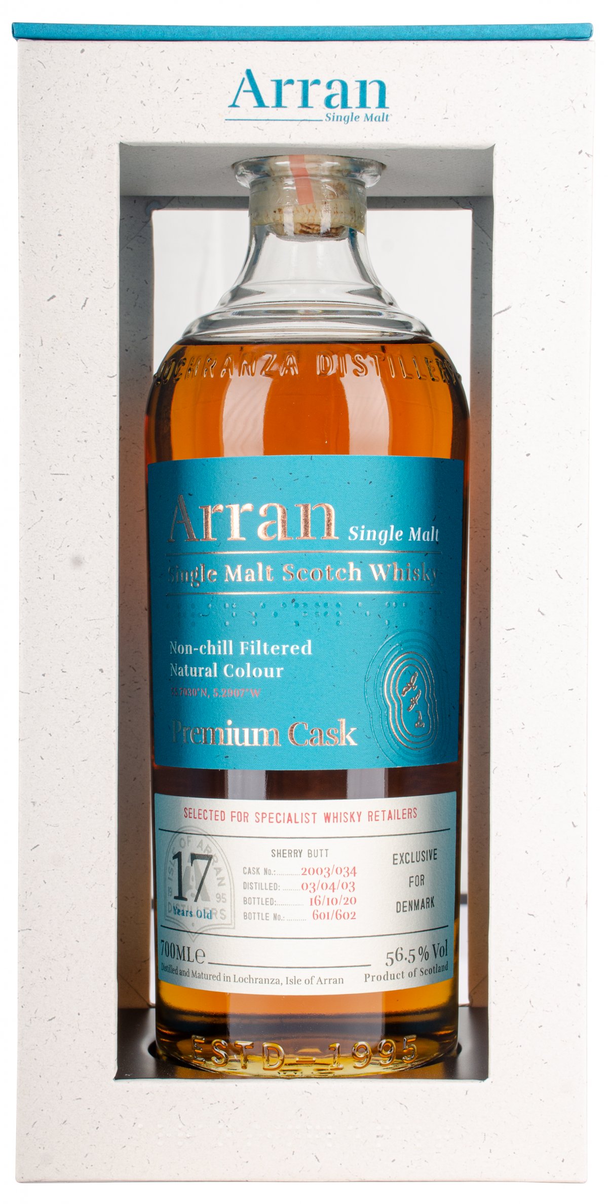 THE ARRAN MALT, 17 ÅR PREMIUM CASK - ARRAN - Næstved Vinhandel