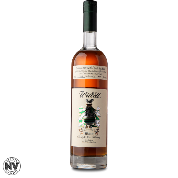 WILLETT FAMILY ESTATE BOTTLED SMALL BATCH STRAIGHT RYE WHISKEY, 4 R