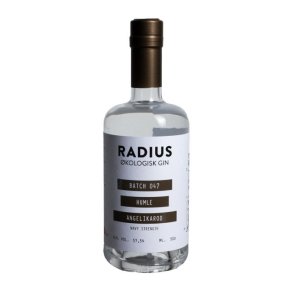 RADIUS GIN, BATCH 47 - HUMLE & ANGELIKAROD, NAVY STRENGTH