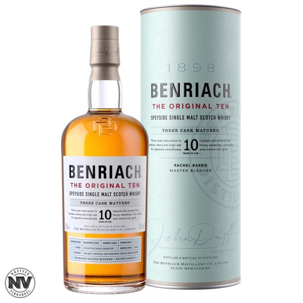 BENRIACH THE ORIGNAL TEN SPEYSIDE SINGLE MALT WHISKY, 10 R