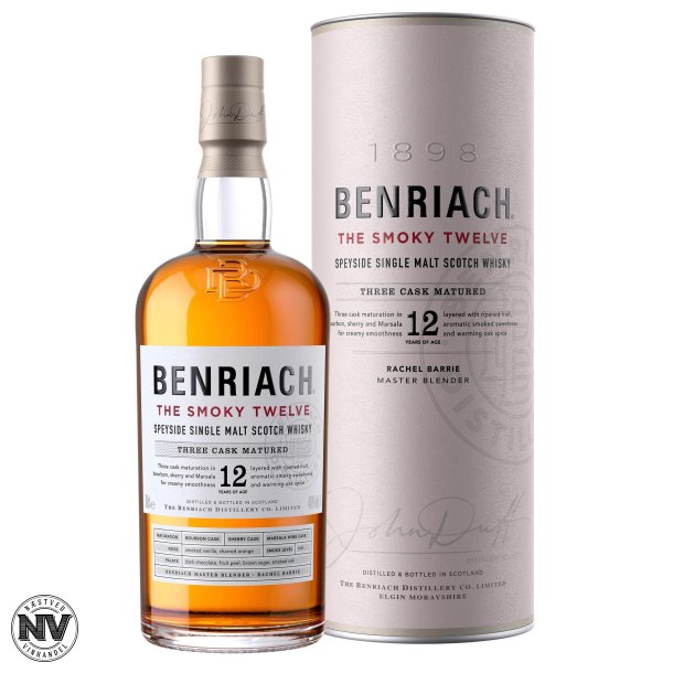 BENRIACH THE SMOKY TWELVE SPEYSIDE SINGLE MALT WHISKY, 12 R