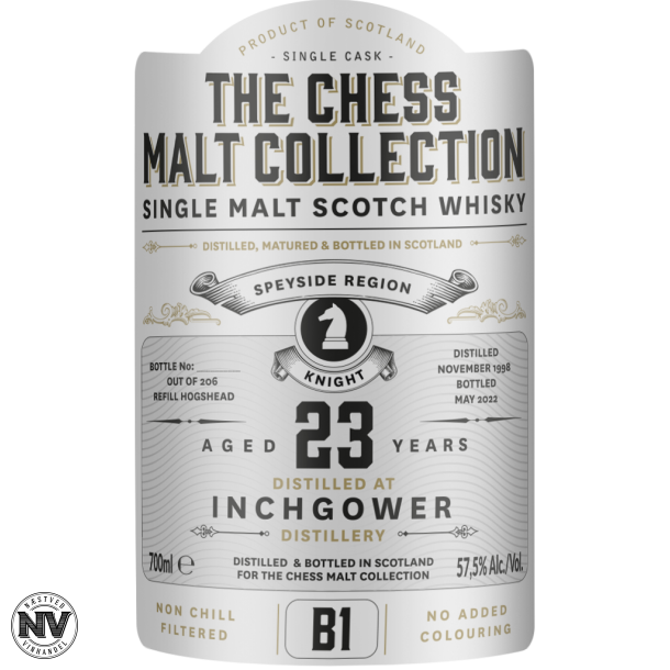 CHESS MALT WHITE KNIGHT B1 INCHGOWER 23 R
