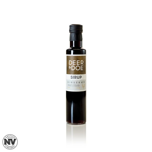DEER &amp; DOE KIRSEBR SIRUP - 25 CL.
