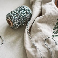 DOKUMENTGARN, GRN/HVID - 30 METER