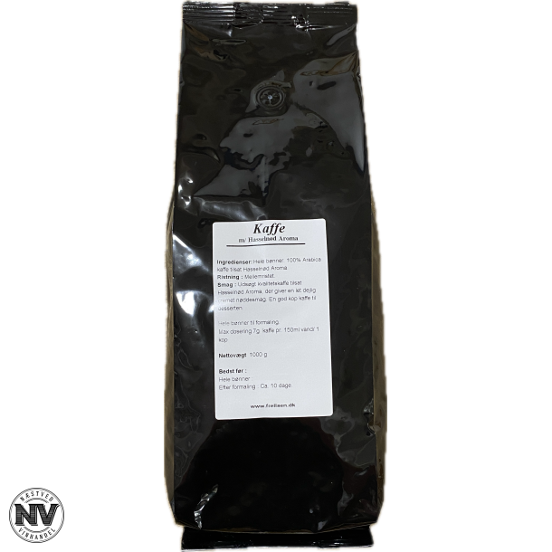 FRELLSEN SMAGSKAFFE - HASSELN�D - 1 KG. HELE B�NNER