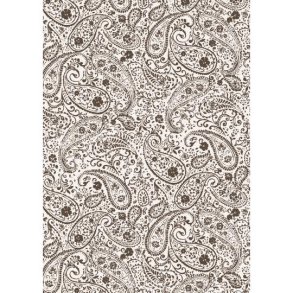 IB LAURSEN GAVEPAPIR, BRUN PAISLEY - 5 METER