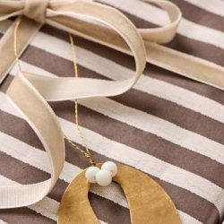 GAVEPAPIR, BRUNE STRIBER - 5 METER