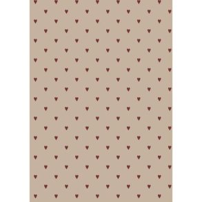 GAVEPAPIR, RDE HJERTER- 5 METER