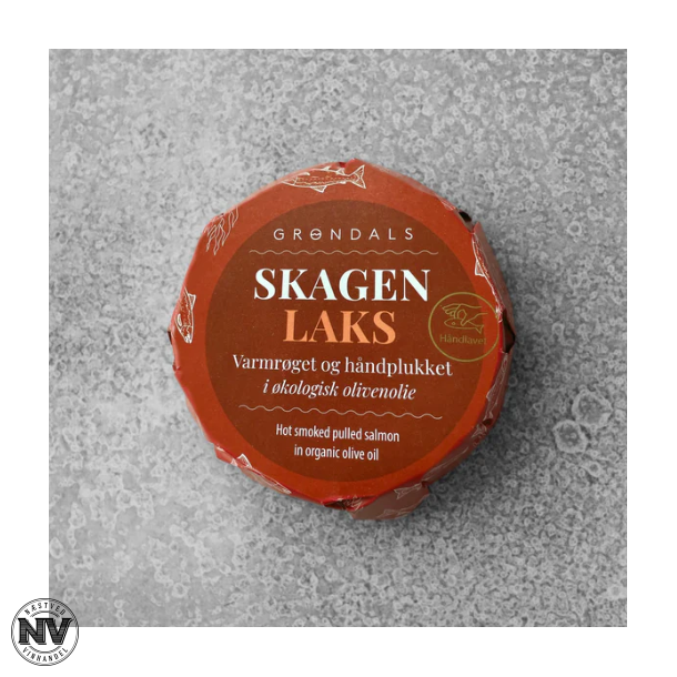 GR�NDALS VARMR�GET H�NDPLUKKET LAKS I �KOLOGISK OLIVENOLIE