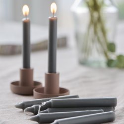 IB LAURSEN M�RKEGR� KERTELYS 10 STK. - 1,3 CM.