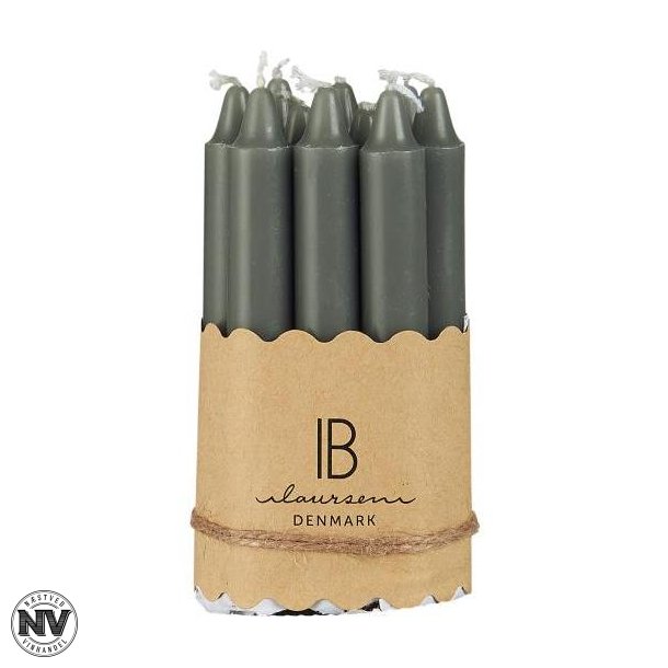 IB LAURSEN M�RKEGR� KERTELYS 10 STK. - 1,3 CM.