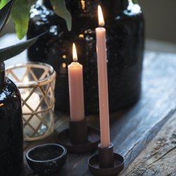 IB LAURSEN ROSAFARVET KERTELYS - 1,3 CM.