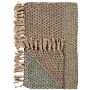 IB LAURSEN PLAID MED BRUNT, GR�NT OG OLIVENGR�NT STRIBEM�NSTER