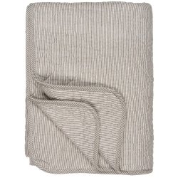 IB LAURSEN QUILT MED BRUNE OG LYSE STRIBER