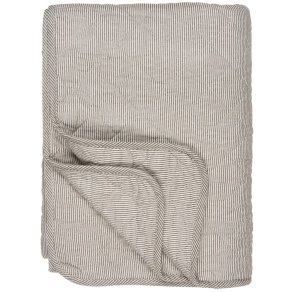 IB LAURSEN QUILT MED BRUNE OG LYSE STRIBER