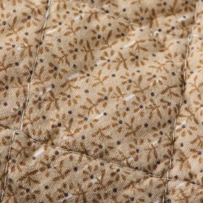 IB LAURSEN BEIGE QUILT MED SM� BRUNE BLOMSTER