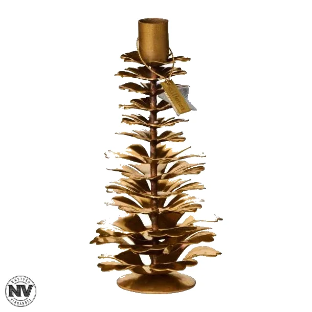 IB LAURSEN GLORIA MESSING KOGLE LYSESTAGE TIL 1,3 CM. LYS