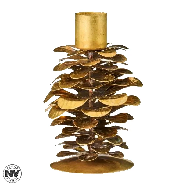 IB LAURSEN GLORIA MESSING KOGLE LYSESTAGE TIL 2,2 CM. LYS