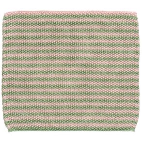 IB LAURSEN MYNTE STRIKKET KARKLUD - GR�N & LYSER�D STRIBET