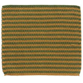 IB LAURSEN MYNTE STRIKKET KARKLUD - M�RK GR�N & ORANGE STRIBET