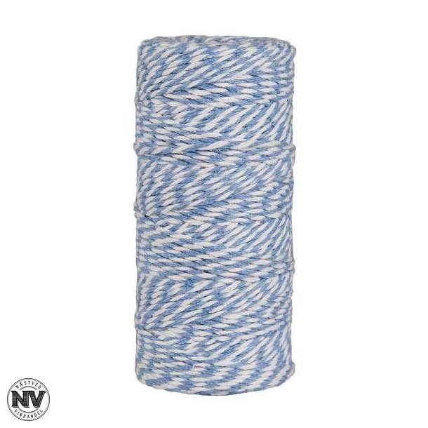 IB LAURSEN DOKUMENTGARN, BL�/HVID - 100 METER