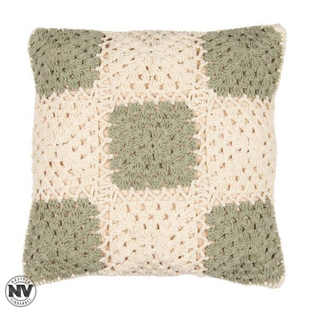 IB LAURSEN PUDE - H�KLET GR�N OG HVID TERNET