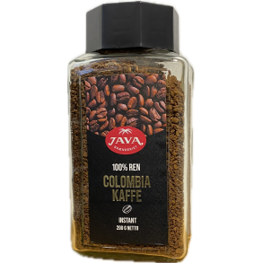 JAVA BR�NDERIETS INSTANT COLOMBIA KAFFE I GLAS - 200 G.