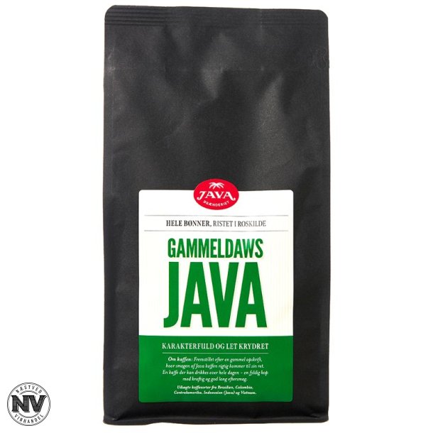 JAVA BRNDERIET GAMMELDAW'S JAVA KAFFE - HELE BNNER