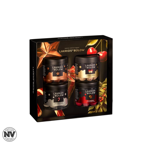LAKRIDS BY B�LOW WINTER GIFT BOX - CLASSIC CARAMEL, CHERRY SOUR, FROZEN MINT &amp; CRISPY RASPBERRY