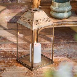 IB LAURSEN LANTERNE I KOBBERFARVET METAL