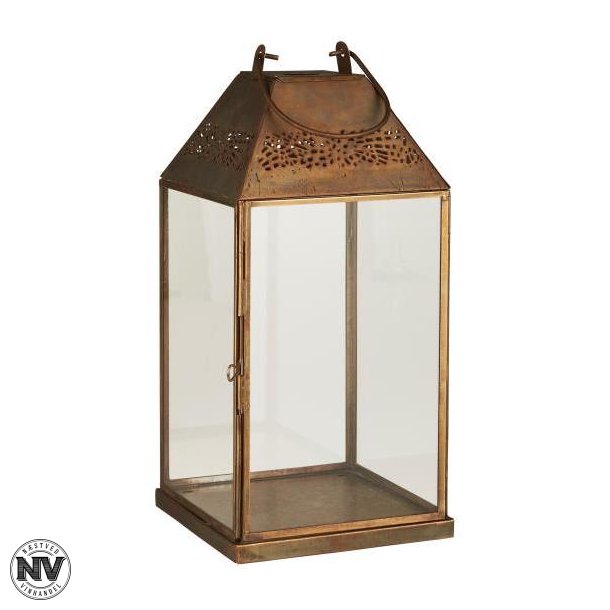 IB LAURSEN LANTERNE I KOBBERFARVET METAL