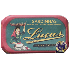 LUCAS SARDINER I GRN PEBER OG OLIVENOLIE
