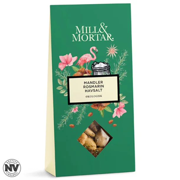 MILL &amp; MORTER MANDLER MED ROSMARIN OG HAVSALT