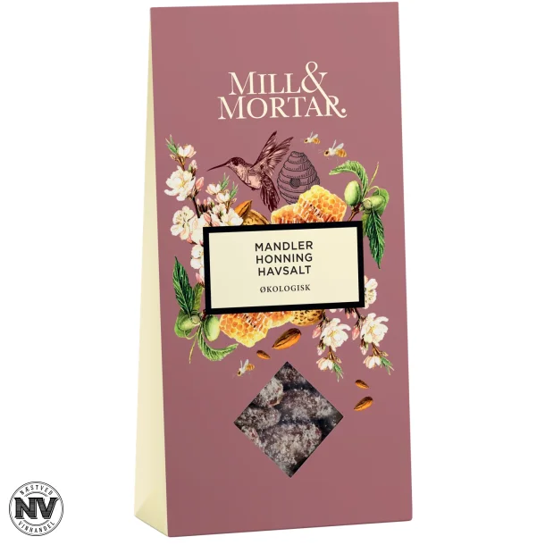 MILL &amp; MORTER MANDLER MED HONNING OG HAVSALT