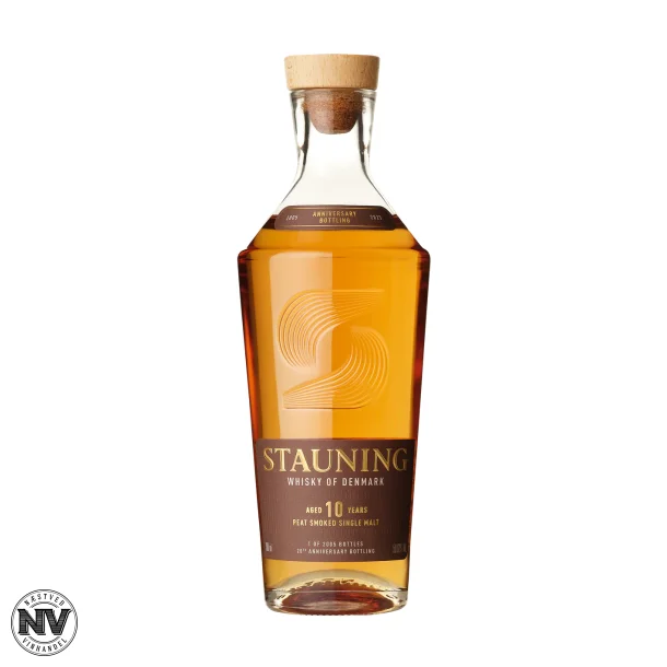 STAUNING 20TH ANNIVESARY, PEAT SMOKED SINGLE MALT WHISKY, 10 R