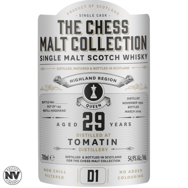 CHESS MALT WHITE QUEEN D1 TOMATIN 29 R