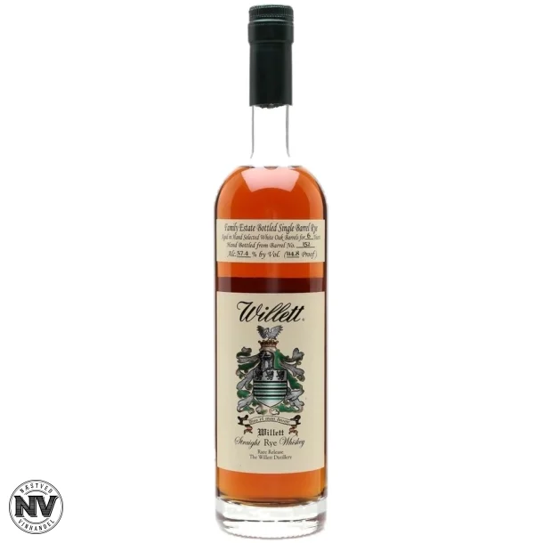 WILLETT FAMILY ESTATE BOTTLED SINGLE BARREL NO. 152 STRAIGHT RYE WHISKEY, 6 R