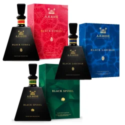 A.H. RIISE BLACK GEM COLLECTION - BLACK CORAL + BLACK LARIMAR + BLACK SPINEL