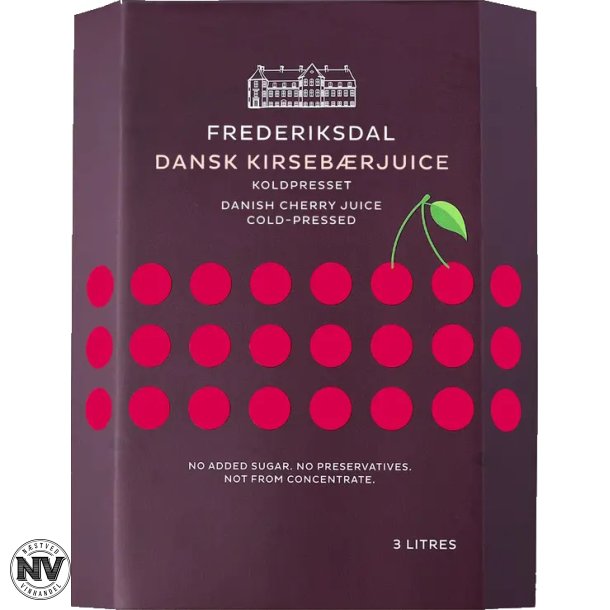 FREDERIKSDAL DRIKKEKLAR DANSK KIRSEBRJUICE - 3 L.