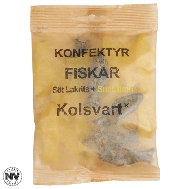 KOLSVART FISKAR, SD CITRON+SALT LAKRIDS