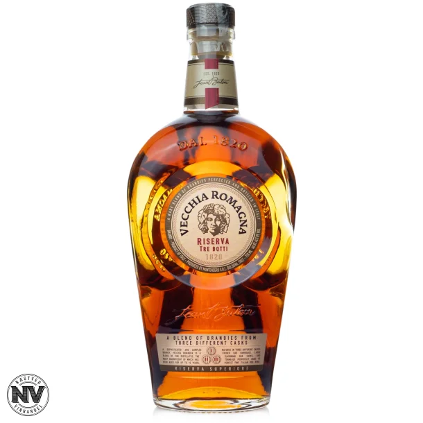 VECCHIA ROMAGNA BRANDY, RISERVA TRE BOTTI